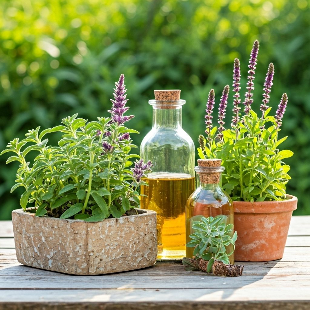 Herbal garden with natural products